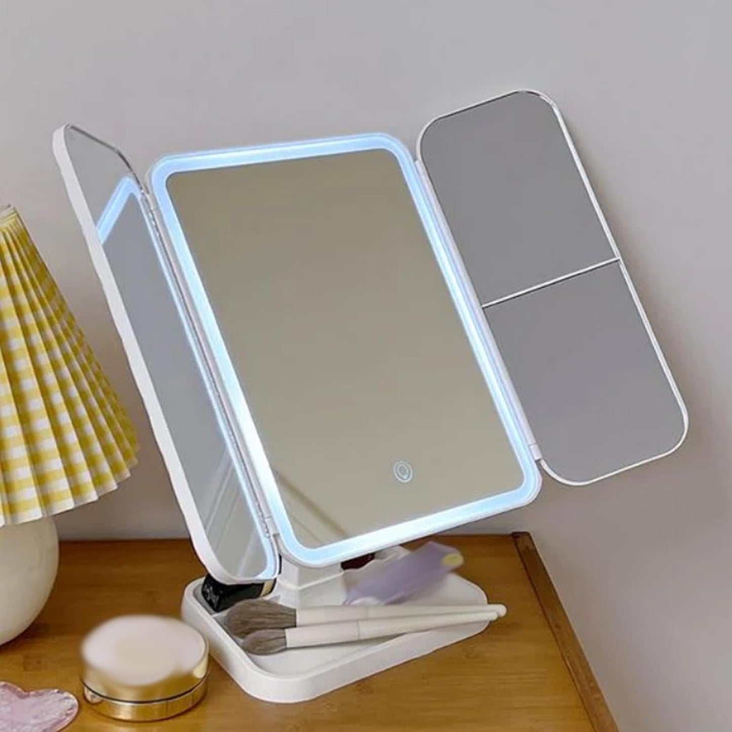 Glisera Smart Makeup Mirror - Vanity and Travel Mirror (White)