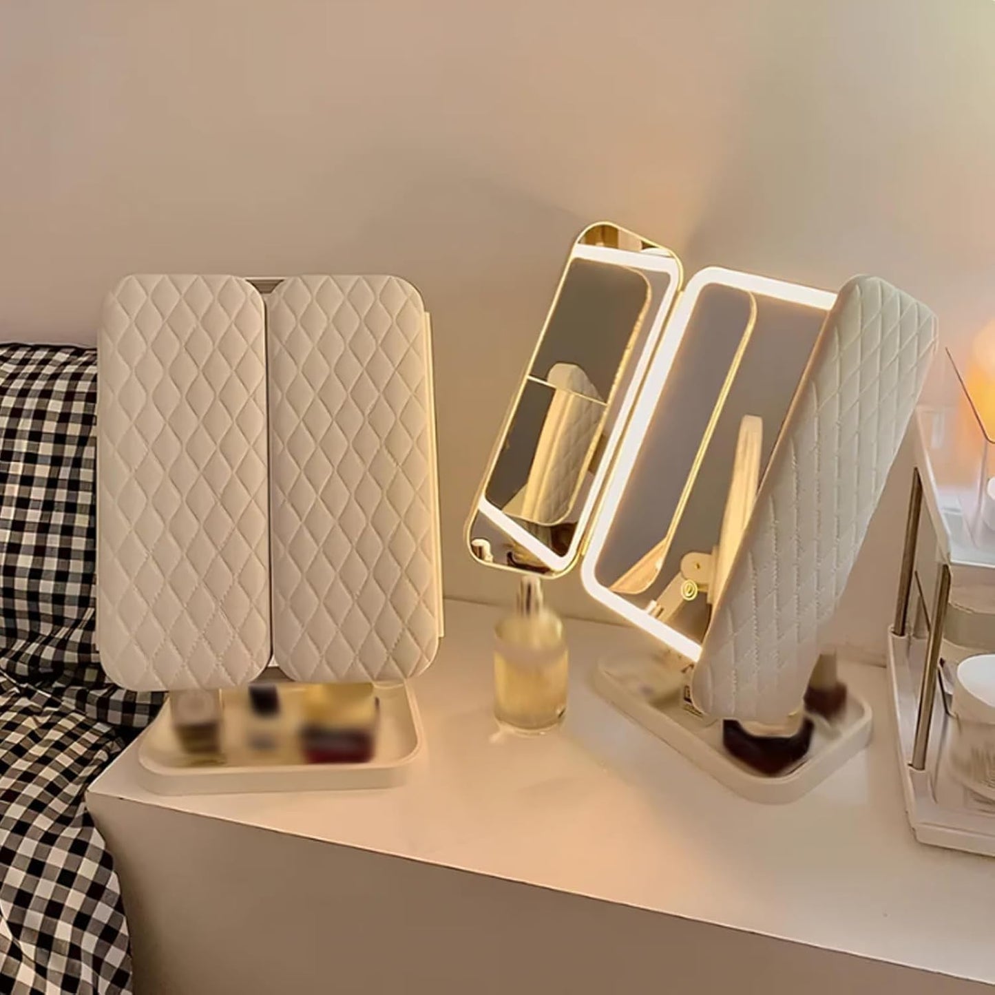 Glisera Smart Makeup Mirror - Vanity and Travel Mirror (White)