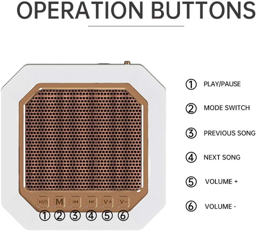 Quran Speaker Smart Touch Lamp Bluetooth Speaker with APP Control, Clock, Remote Controller, Portable LED Bluetooth Touch Cube FM MP3 Music Player Night Light Rechargeable