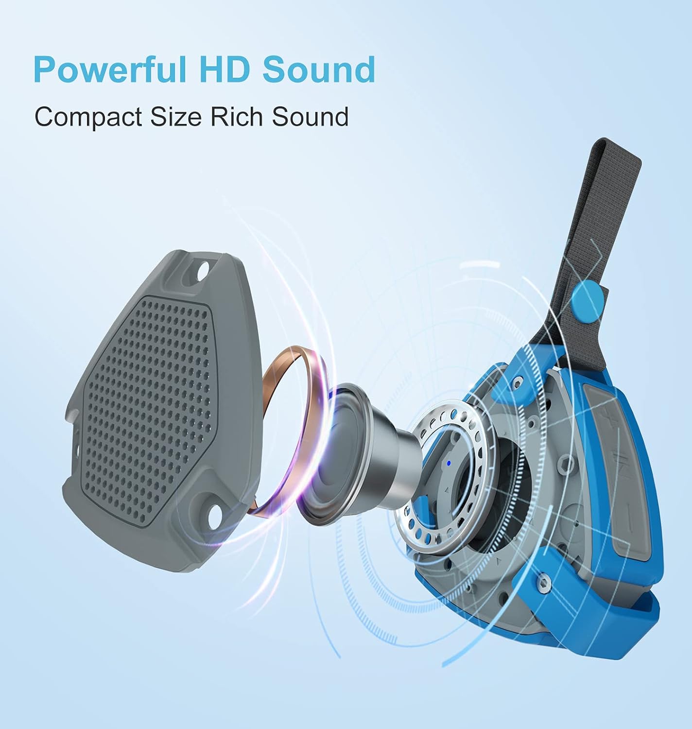 Heysong IP67 Waterproof Speaker - Portable Bluetooth Speaker (Model No: A3)
