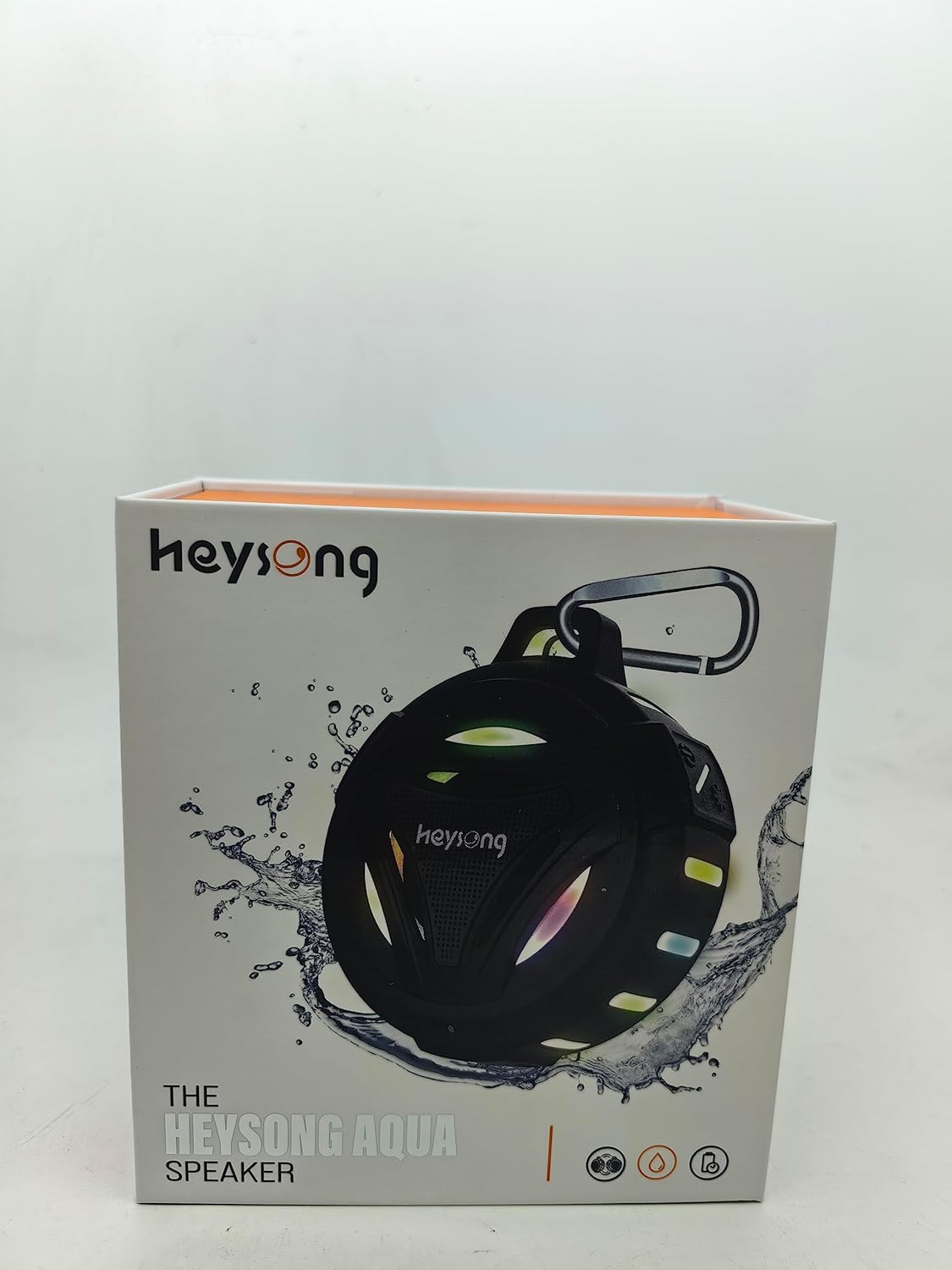 Heysong Aqua Speaker - Portable Waterproof Bluetooth Speaker with Lights