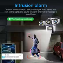 Wide-Angle 360° Rotating Security IP Camera with Smart Tracking