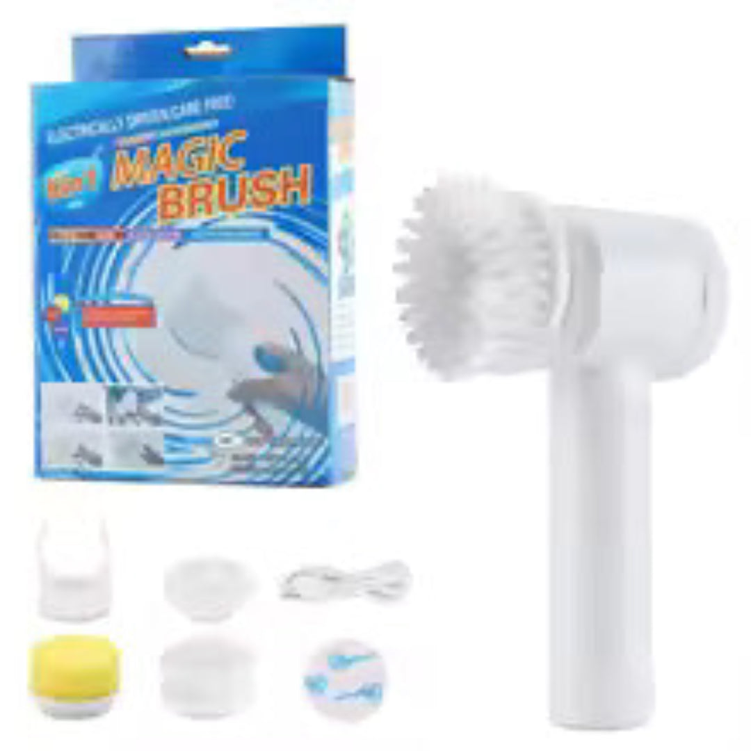 Cordless Electric Spin Scrubber - Magic Brush 5 Interchangeable Heads