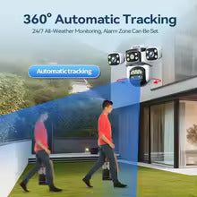 Wide-Angle 360° Rotating Security IP Camera with Smart Tracking