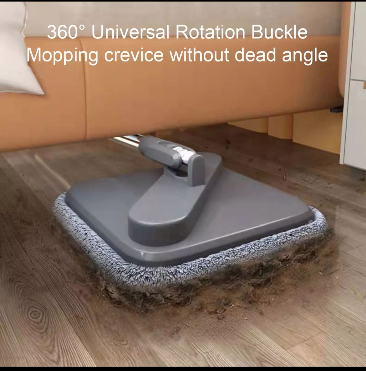 Self-Wringing Flat Mop & Bucket Set – 360° Rotating Head, Hands-Free Cleaning System