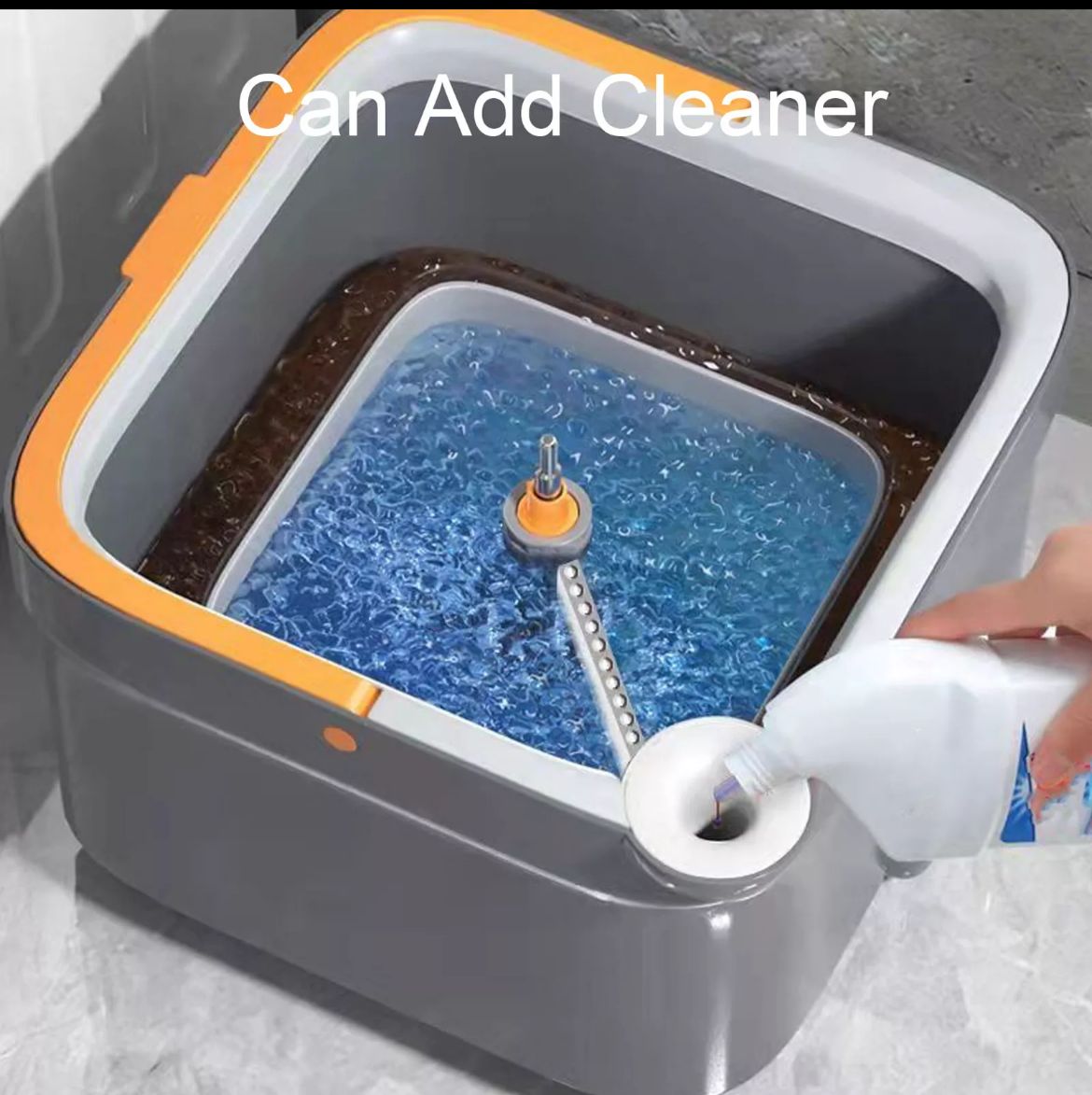 Self-Wringing Flat Mop & Bucket Set – 360° Rotating Head, Hands-Free Cleaning System