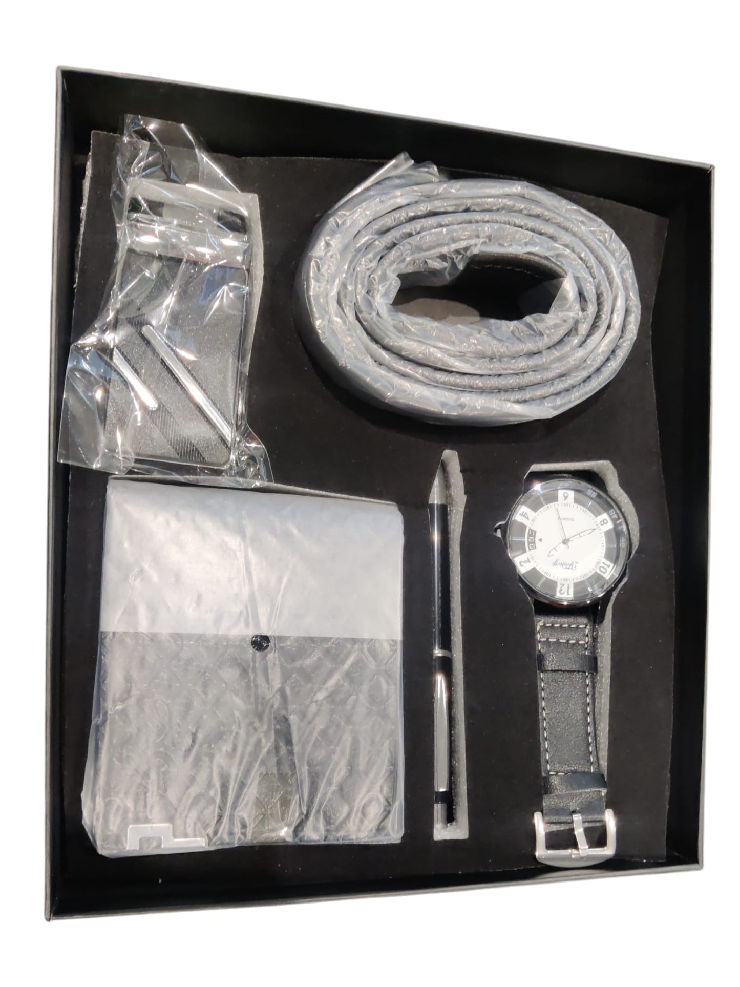Men's Classic Accessory Gift Set - Watch, Belt, Wallet, Pen & Tie Clip