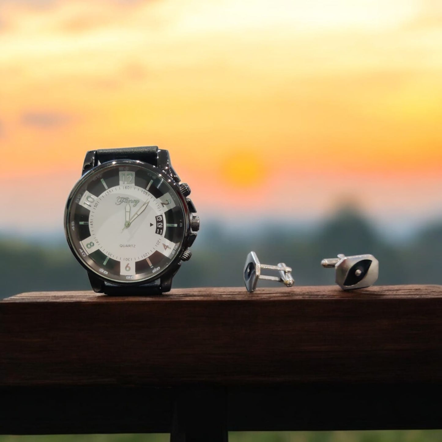 Men's Classic Accessory Gift Set - Watch, Belt, Wallet, Pen