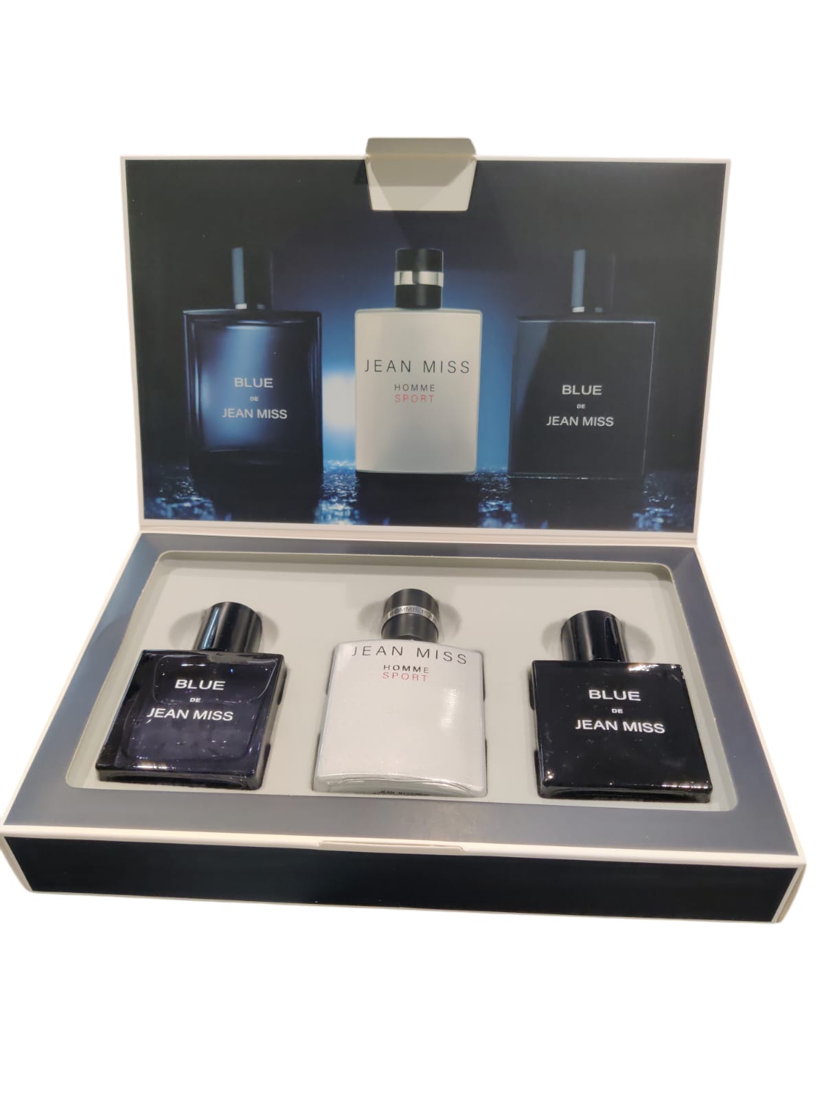 Jean Miss Homme Blue & Sport - 3 Piece Men's Fragrance Gift Set
