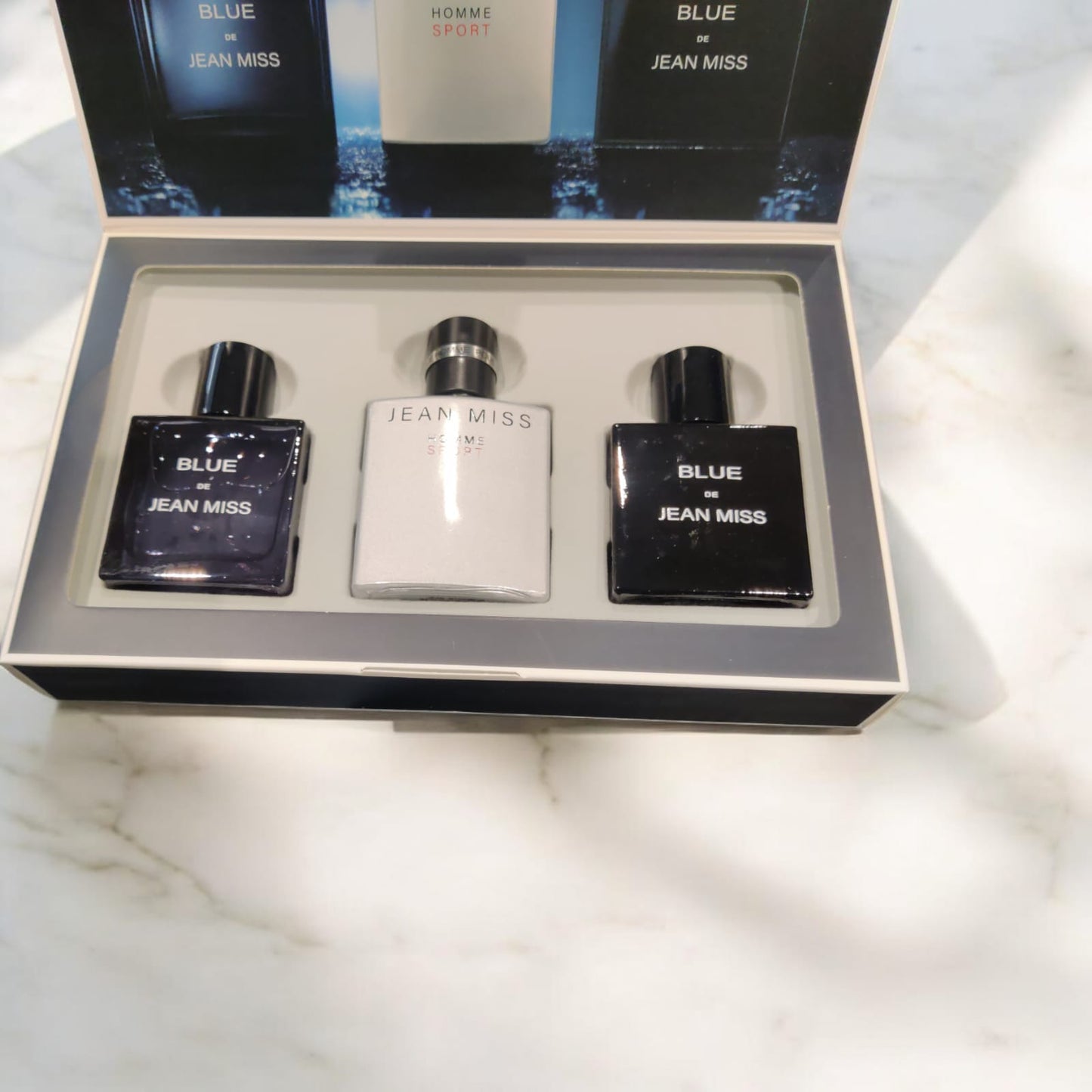 Jean Miss Homme Blue & Sport - 3 Piece Men's Fragrance Gift Set
