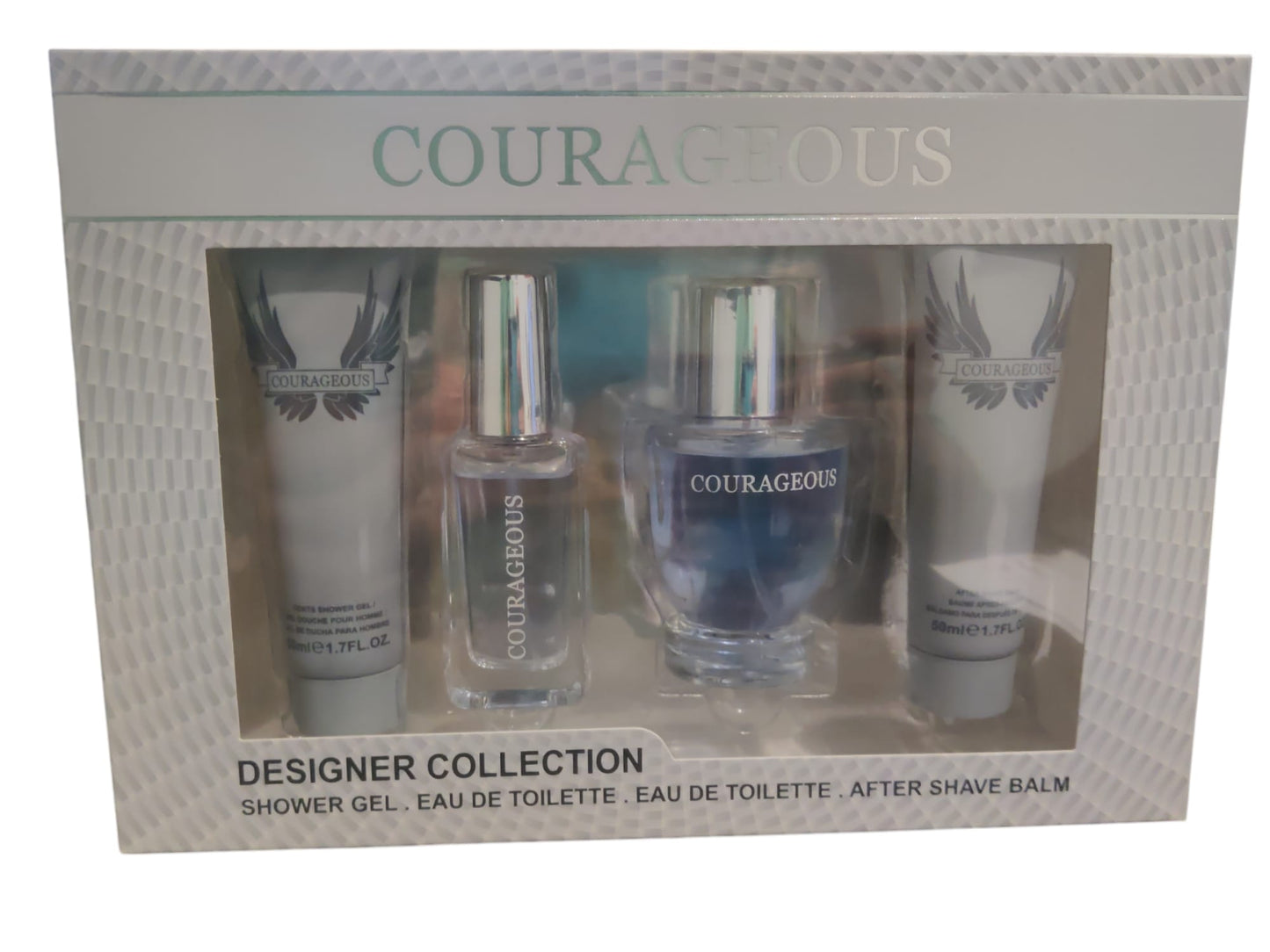 Courageous Designer Collection - 4 Piece Men's Grooming Gift Set