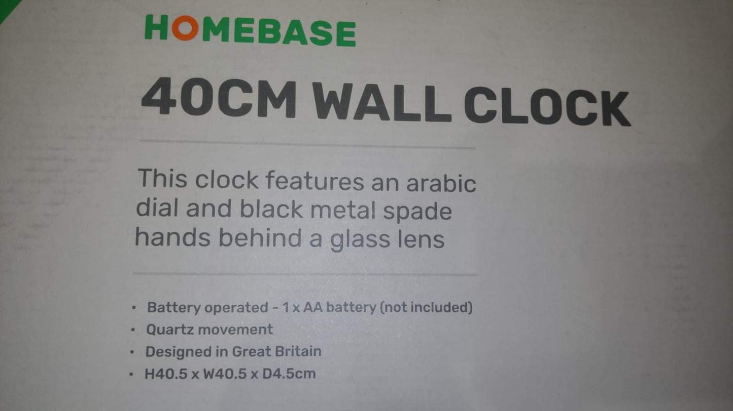Homebase Round Wall Clock - Classic Design
