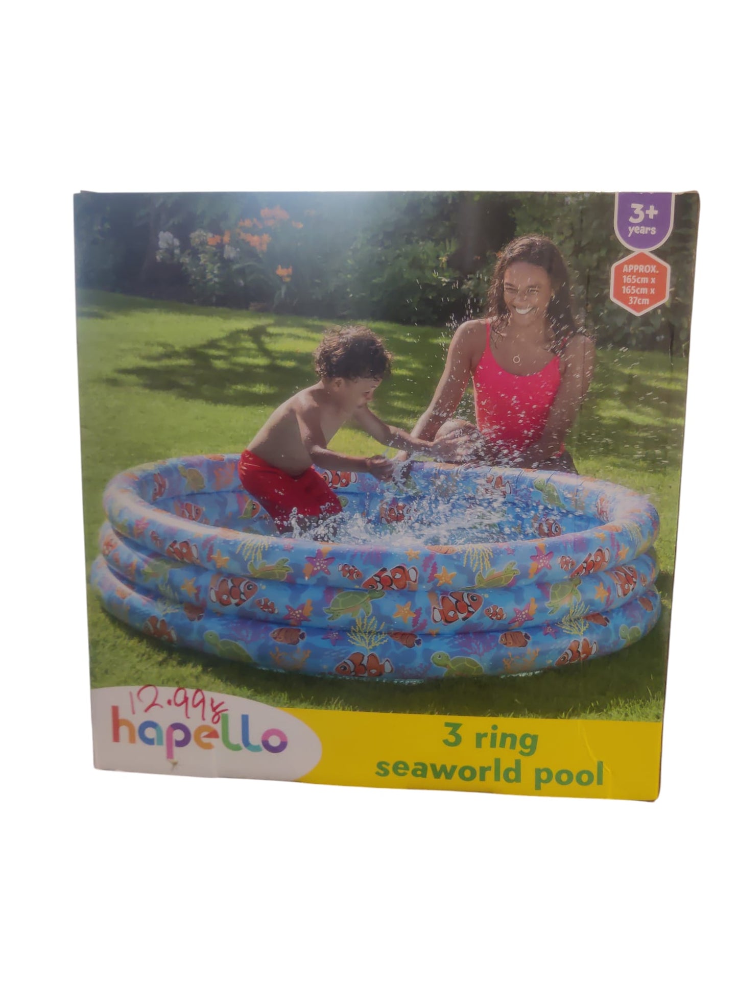 Hapello 3 Ring Seaworld Pool - Kids' Inflatable Paddling Pool