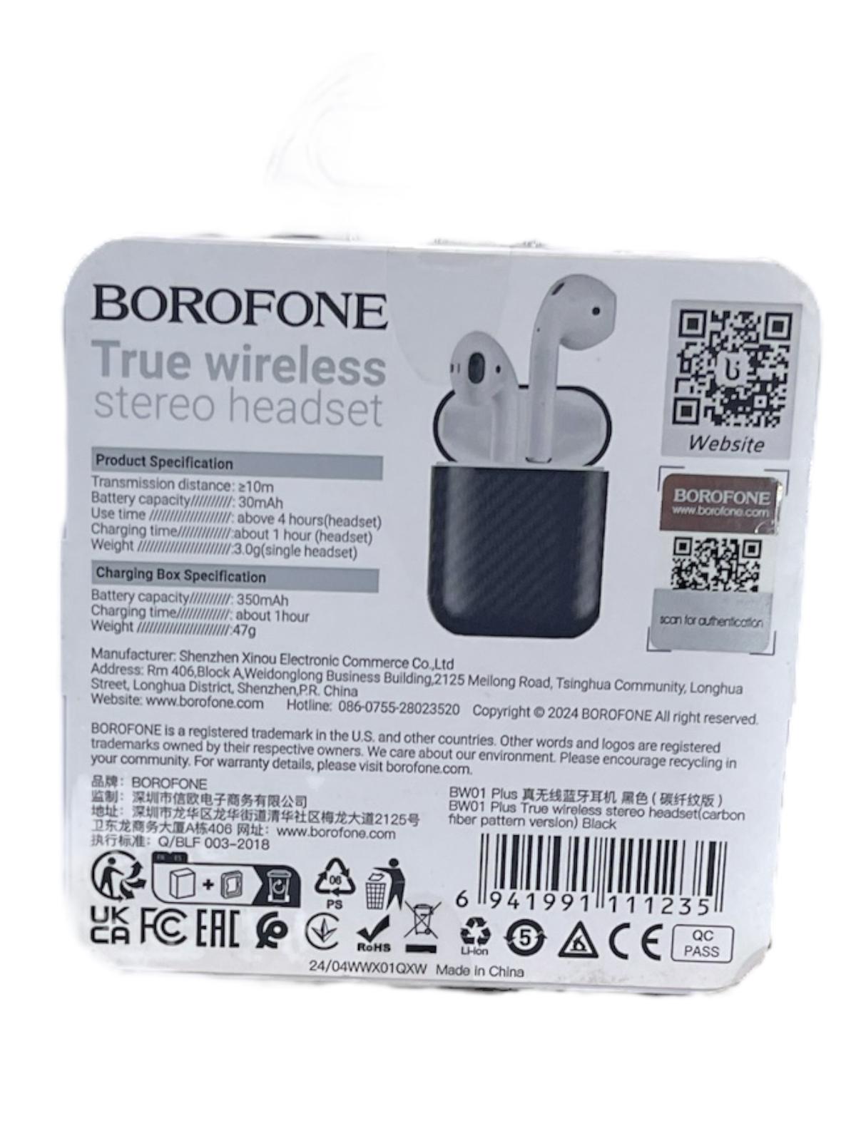 Borofone BW01 Plus True Wireless Stereo Headset