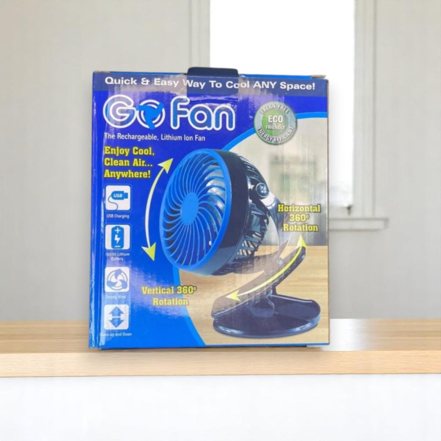 Go Fan Rechargeable Lithium-Ion Fan - Your Portable Cooling Solution