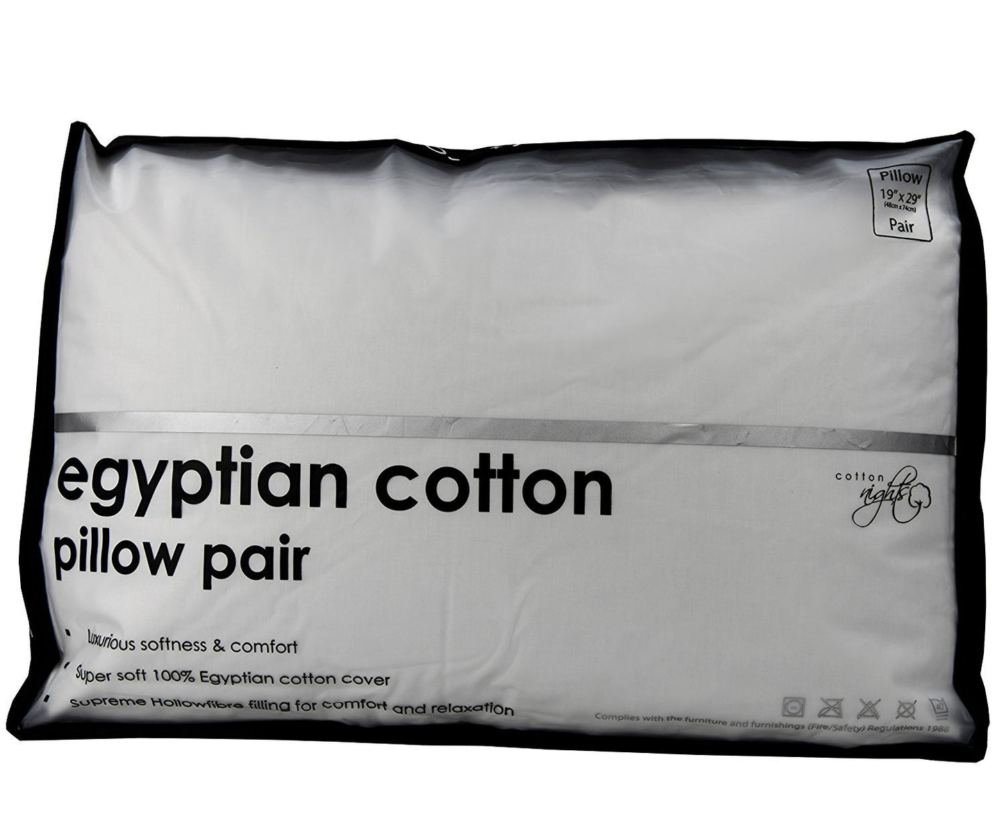Egyptian Cotton Pillow Pair for Luxurious Comfort