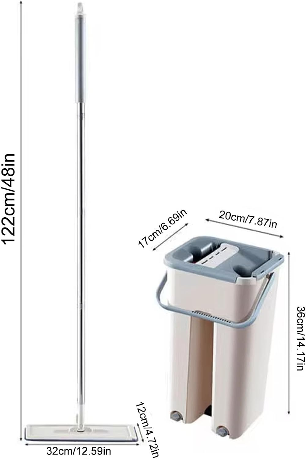 Easy-Clean Microfiber Mop and Bucket System for Effortless Housework