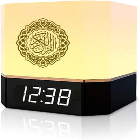 Quran Speaker Smart Touch Lamp Bluetooth Speaker with APP Control, Clock, Remote Controller, Portable LED Bluetooth Touch Cube FM MP3 Music Player Night Light Rechargeable