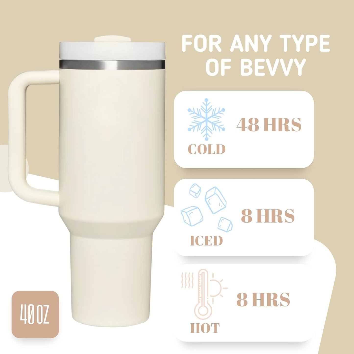 Stay Hydrated: 40 oz Tumbler with Convenient Handle