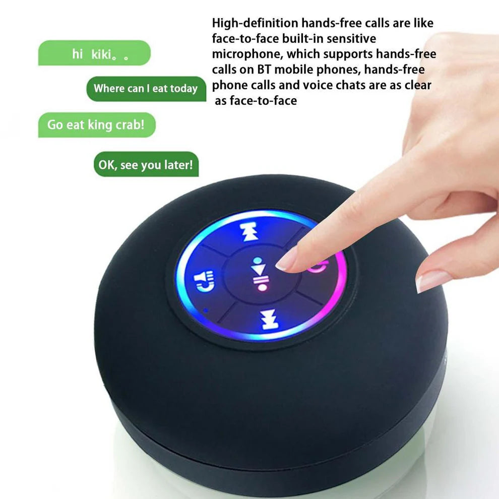 Waterproof Bluetooth Shower Speaker - Mini Wireless Portable Speaker with Suction Cup (Multiple Colors!)