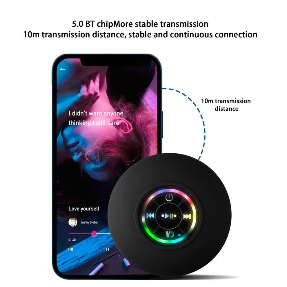 Waterproof Bluetooth Shower Speaker - Mini Wireless Portable Speaker with Suction Cup (Multiple Colors!)