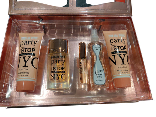 V.V. Love Dream Pink Party Stop NYC - 5 Piece Body Care Gift Set