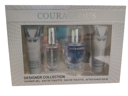 Courageous Designer Collection - 4 Piece Men's Grooming Gift Set