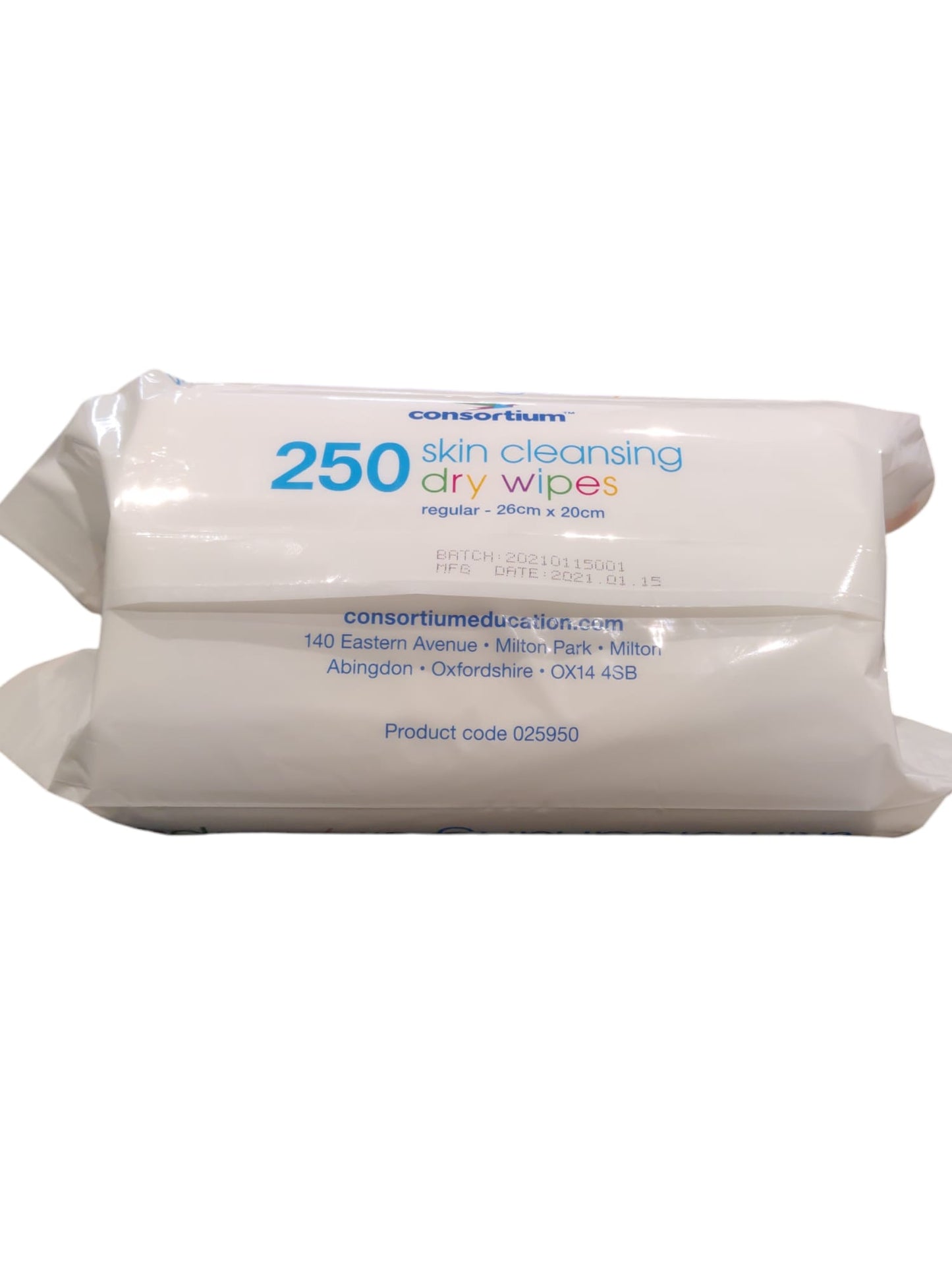 Consortium Skin Cleansing Dry Wipes - 250 Regular Size (26cm x 20cm)