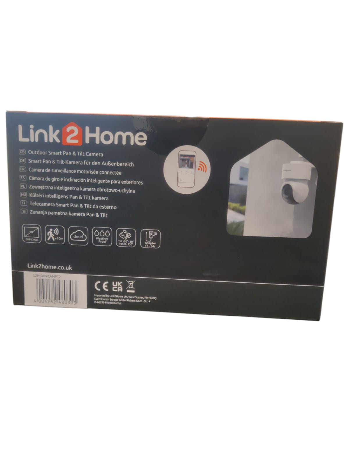 Link2Home Smart Auto-Tracking Full Colour Night Vision Outdoor Camera - Weatherproof
