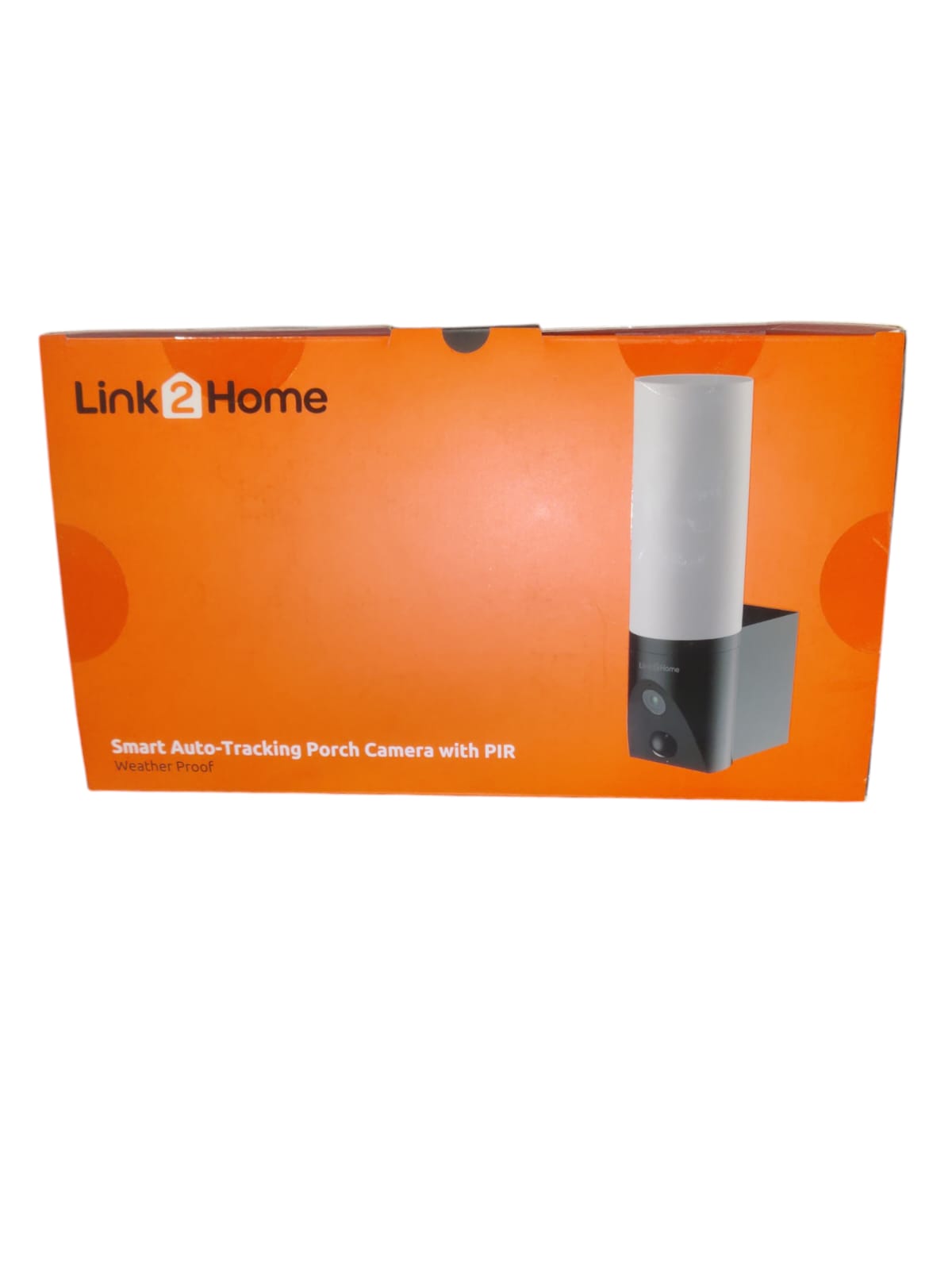 Link2Home Smart Auto-Tracking Porch Camera with PIR Sensor & Light - Weatherproof