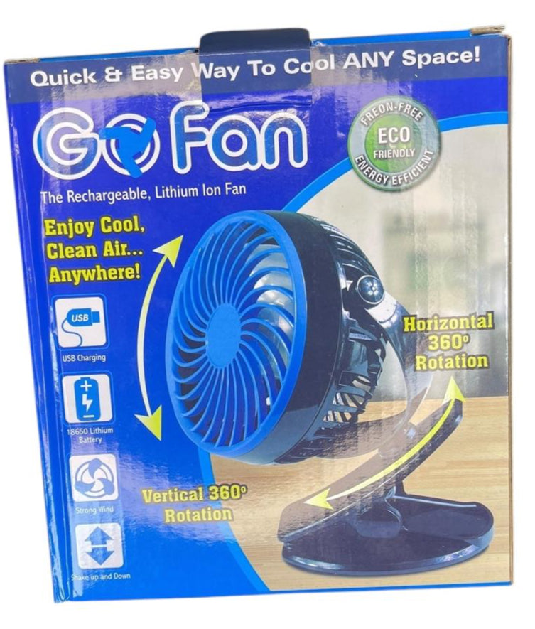 Go Fan Rechargeable Lithium-Ion Fan - Your Portable Cooling Solution