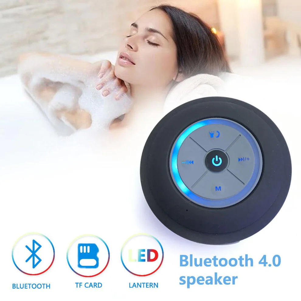 Waterproof Bluetooth Shower Speaker - Mini Wireless Portable Speaker with Suction Cup (Multiple Colors!)